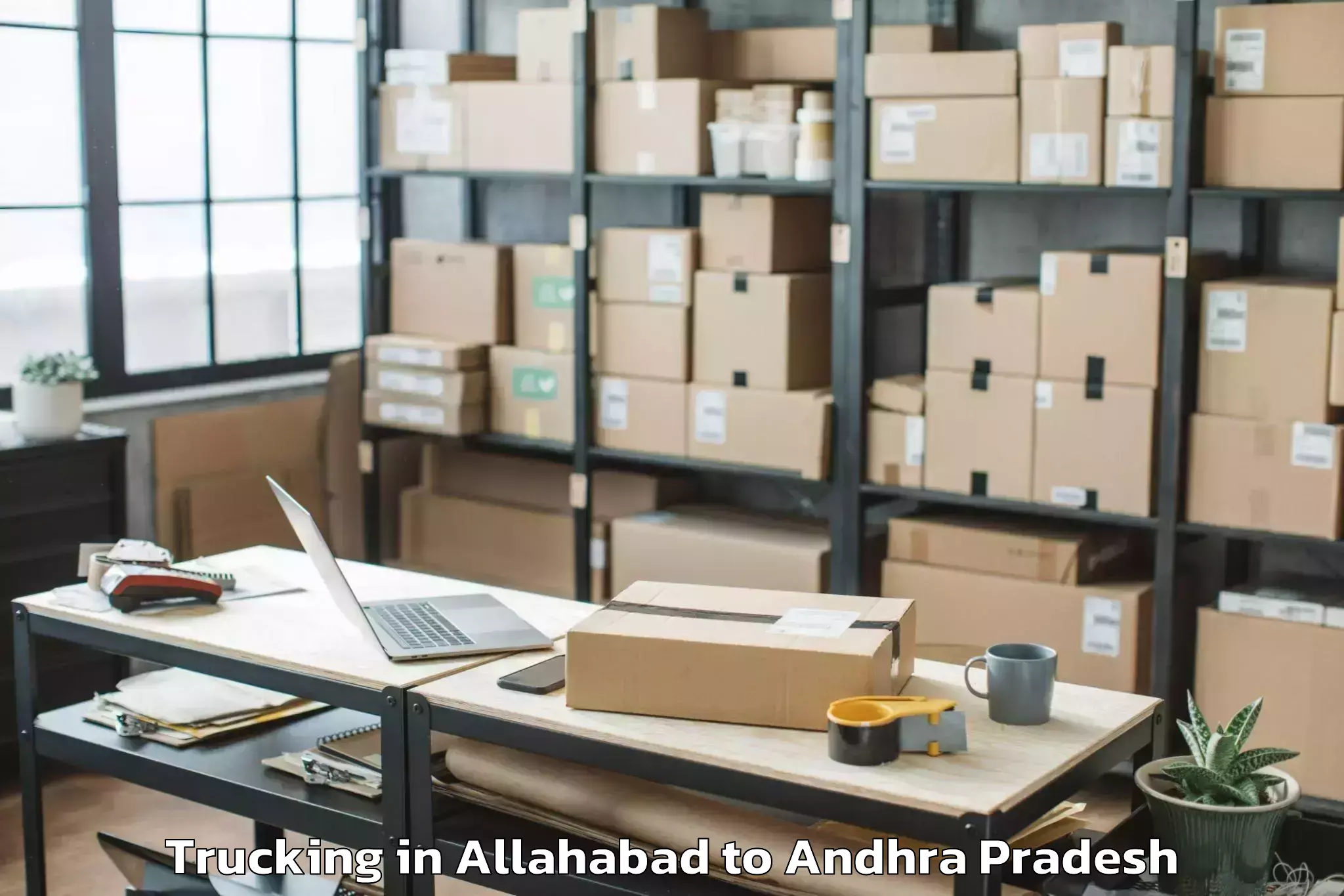 Top Allahabad to Peddakadabur Trucking Available